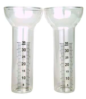 2er Set Garten Ersatzglas Kelch für Regenmesser ca. Ø 4,5 cm x 17,5 cm